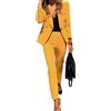 Generico Tailleur da Donna Eleganti Offerte Completi 2 Pezzi Giacca Manica Lunga Risvolto e Pantalone Casual Tute Lavoro Autunno Inverno Curvy Abiti Donna da Cerimonia per Matrimoni e Feste