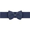 Allegra K Cintura elastica da donna con fiocco, larghezza 6,1 cm, elegante, carina, elastica, per abiti da sposa, blu navy, vita 24/32