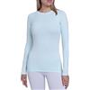 TCA SuperThermal Maglia Termica Donna Sportiva - Maglietta Manica Lunga Invernale - Magliette Termiche - Maglie Invernali - Intimo Termico Tecnico Sci - Maglia Intima Quickdry - Azzurro, L