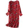 Generic Camicia da Notte Donna a Maniche Lunghe - Simpatico Abito da Notte Casual Stampato - Maglietta Invernale (Hot Pink, XL)