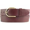 BELTINGER Cintura da donna in pelle bovina pieno fiore 4 cm | cintura per jeans per donna 40mm | cintura interamente in pelle con color oro fibbia per cintura