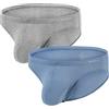 ZUOLAIYIN Slip da uomo, sexy, con grande sacchetto, Hipster, elasticizzato, morbido, comodo, a vita bassa, nero, blu, grigio, M, L, XL, XXL, 3XL