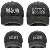 AMateschitz Berretto da baseball DAD Mama MINI Genitore Bambino Cappellino da baseball Unisex Vintage Berretto da baseball Classico Cotone Cappello da baseball Regolabile Cappello da baseball Famiglia