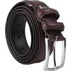Police Cintura Uomo In Vera Pelle, Alta 3,5 cm, Accorciabile, Classica, Nickel Free