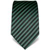 Vincenzo Boretti cravatta elegante classica da uomo, 8 cm x 15 cm, di pura seta di alta qualità, idrorepellente e antisporco, motivo a righe verde