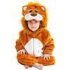 HAHASHOW Neonato Inverno Pagliaccetto Bambino Animale Pigiama 2-36 Mesi | Con cappuccio, cerniera scorrevole, in flanella, lavabile in lavatrice, perfetto per il Carnevale e Halloween