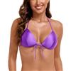 RELLECIGA Costume Donna Top a Triangolo Push up Morbido con Laccetti