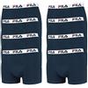 Fila Boxer Uomo 8 Pack - Logo Pants Cotton Stretch - Aderente - Bequem - Selezione Colore - Blu-Navy, M - 8 Pack