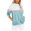 Cuptacc Felpa Donna Senza Cappuccio Maglietta Donna Girocollo Maniche Lunghe con Tasche T Shirt Donna