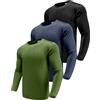 Boyzn Men's 1, 3 or 5 Pack Performance Long Sleeve T-Shirts, Quick Dry UPF 50+ Sun Protection Shirts, Moisture Wicking Sports Long Sleeve Running Tops, Athletic Gym Workout Shirts for Fishing Running