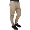 Evoga Pantaloni Uomo Cargo Slim Fit Jeans con tasconi Laterali (52, Beige Chiaro)