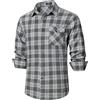 HISDERN Camicia di Flanella da Uomo Camicia a Quadri da Uomo Camicie a Quadri Calde Camicia Casual a Maniche Lunghe con Tasca Grigio M