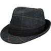 LIPODO Brisburgh Cappello Trilby a Quadri Fascia unicolore Uomo Autunno Inverno