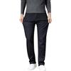 Foweknow Jeans termici da uomo, in pile Teddy, imbottiti, in denim elasticizzato, per autunno e inverno, in pile, per il tempo libero, con tasche, slim fit, dritto, jeans invernali
