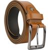 No Limits Cintura Uomo in Vera Pelle, Alta 4 cm, Accorciabile, Senza Cuciture, Elegante e Casual, Fibbia Nickel Free