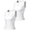 INBIKE Canotta Ciclismo Donna Estivo Maglia Ciclismo Maglia MTB Senza Maniche Tessuto a Rete Traspirante Asciugatura Rapida Anti-Odore Leggero Taglia Piccola 2Bianco S-M