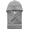 MAYRA Accappatoio Personalizzabile in Nido D'Ape 100% Cotone con Cappuccio | Taglie Grandi | Adulto, Uomo, Donna | Personalizzato con Iniziali, Nome, Logo | Ricamo Made in Italy (Grigio, s)