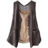 RWGSNB Gilet Donna, Canotta all'Uncinetto Donna Morbido Cotone Bottoni sul Davanti Senza Maniche Cardigan Estivo Traforato Canotta Casual Maglia Leggera Copricostume per L'Uso Quotidiano e Feste Mar