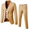 Meaunzyl Vestito Uomo 3 Pezzi Slim Fit Suit Formale Tuta in Puro Colore con Un Bottone Giacca E Pantaloni Manica Lunga Abito da Sposa Traspirante Classica Blazer Vintage per Matrimoni E Affari