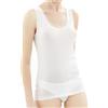 Generico Canotta Intima 3-6 Pezzi 100% Cotone Pettinato Spalla Larga Canottiera Intima Donna in Cotone Leggero, Top Donna Spalla Larga con Inserto in Pizzo 2046 (3 Pezzi Bianco, 7)