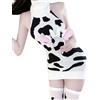 SINROYEE Bikini sexy da donna con mucca, costume da cameriera Lolita, reggiseno kawaii e mutandine, lingerie anime giapponese, Maglione Mucca, taglia unica