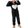 Cexiakong Jumpsuit Uomo in Pile Teddy Fleece Pigiama a Manica Lunga con Zip Invernale Soffice Pigiama con Cappuccio Taglio Relaxed Intimo Termico Caldo e Soffice Pigiama Lungo in Pelliccia Sintetica
