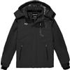 Wantdo Montagna Giacca Sci Bambino Impermeabile Giubbotto | 10000mm Impermeabile, Traspirante, Antivento, Fodera in pile, Cappuccio rimovibile, 3 Tasche con zip, Snowboard,Sci & Outdoor