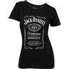 Changes Jack Daniels Label - Maglietta da donna con logo, nero, S