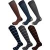 CRV PAJAMAS AND SOCKS CRAVANA Calze Uomo Corte e Lunghe in Cotone Caldo a fantasia Righe Disegni Perfette per la stagione fredda, Alta Moda Italiana Prodotti made in Italy (8104 LUNGO, T1)