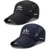 AYPOW 2 Confezioni Cappello da Baseball Uomo Donne, Pieghevole Impermeabile Sport Berretto da Baseball Visiera Asciugatura Rapida,Traspirante Leggero UPF50+ Antipioggia Cappellino da Sole Estiv