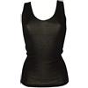 RAGNO Camiciola Donna Cotone Filo di Scozia Scollo V Canottiera Spalla Larga Articolo 028192 Natural IPOALL SL, 020N Nero, 7-SETTIMA (EU XXL - F 6 - USA XL - GB 40)