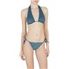 Emporio Armani Bikini Brasiliano da Donna in Lurex Testurizzato con Fascia e Perizoma Set, Verde Tropicale, S