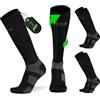 COMPRESSION FOR ATHLETES CFA V1 Calze Compressione Graduata Donna e Uomo | Calze Elastiche Sportive Per Circolazione, Vene Varicose, Gravidanza, Antitrombo, Ciclismo, Running | Made In EU FOR ATHLETES