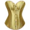YKIOUTPDP Corsetto Donna Medievale,Corsetto In Raso Semplice Da Donna Taglie Forti, con Lacci E Stecche, Lingerie Gotica, con Vita Alta, Push-Up, Body Modellante, per Uscire, Feste, Clubwear, Colore Oro 3Xl