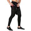 DAIHAN Pantaloni Sportivi a Compressione Pantaloncino Uomo Fitness 2 in 1- Pantaloni Lunghi e Pantaloncini Palestra - Tight Sportivo Leggero per Corsa, Sport, Palestra e Basket