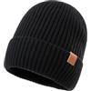 Fancet TOP-EX M/L/XL/XXL Lana Merino Berretto Beanie da Uomo e Donna con Fodera in Pile, Calda Maglia Invernale, Morbida e Elasticizzata, Medium-Large