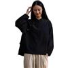 Kkaebi Blusa Cinese in Ramie per Donne - Camicia Hanfu Estiva in Cotone E Lino Abbigliamento Tradizionale Tuta da Meditazione con Maniche Lunghe Top Tunica retrò (M,Nero)