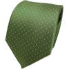 TigerTie Designer Cravatta in seta - verde argento a pois - Cravatta in seta