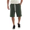 Giosal Bermuda Uomo Viscosa Pantalaccio Corto Jogger con Laccio Wide Leg Oversize Comodo Basic Tinta Unita Vari Colori (IT, Testo, M, Regular, Regular, Verde)
