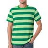 COSAVOROCK T-Shirt Uomo a Righe Larghe in Cotone a Manica Corta Girocollo