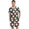GAIREG Cartoon Cars on Yellow pigiama traspirante a maniche corte da uomo S-XXL, Teschio di Halloween Trick Treat, S
