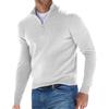 Generic Pullover da uomo con zip a quarto slim fit manica lunga lavorato a maglia lupetto maglioni casual in pile da corsa felpa