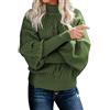 riou Maglione da Donna in Cashmere A Collo Alto in Pura Lana Lavorata A Maglia per Invernali Girocollo Pullover Donna Maglioni Eleganti Maglioni Lunghi Maglione a Trecce con Collo Arrotondato