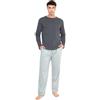 TRAMAS+ Pigiama Uomo in 100% Cotone, Pigiama Uomo Completo Lungo con Maniche Lunghe, Comodo e Traspirante - XL, Raya Jupiter Blu Navy
