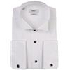 Xact Camicia da Smoking Formale da Uomo con Doppio Polsino e Gemelli, vestibilità Regolare (Bianco - Ad Alette - Bottoni Neri) 49