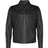 Infinity Leather Giubbotto Nero Bomber Harrington Classico da Uomo in Pelle di Vacchetta Nera con Colletto Elegante 2XL