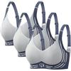 Cocila Reggiseno Sportivo Donna Brassiere Senza Ferretto Taglie Grandi Bralette Senza Cuciture Spalline Regolabili Pushup Comodo Everyday Bra Pack 3 Comfort Totale Blu L