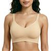 HORISUN Reggiseno push-up senza cuciture, senza ferretto, con scollo a V, comodo reggiseno per tutti i giorni con copertura completa e morbida imbottitura, pelle, XL