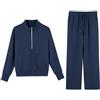 Gyaimxfu Tuta Donna Autunno Inverno Felpa Mezza Zip In Pile Senza Cappuccio E Pantaloni Con Tasche Due Pezzi Completo Palestra Tinta Unita Sportivo Completi Tute Da Ginnastica Completa