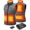 Gokozy Gilet Riscaldato Donna,Gilet riscaldabile con Batteria Elettrico Leggero Giacca Riscaldata 5 Zone con 3 Temperature Regolabili Outdoor/scii/cacci